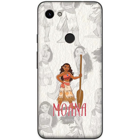Disney Princess Moana Pattern Google Pixel 3a Skin